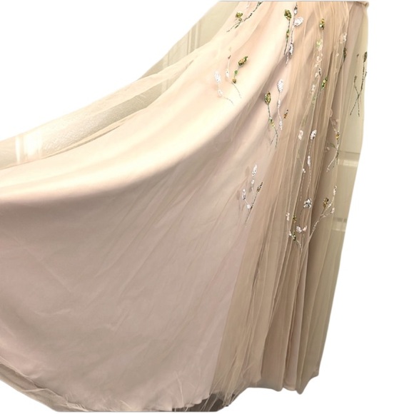 Wedding Dress Wmns Maxi Boho Fairy-core Custom Embroidered Sequined Silk Tulle - Picture 8 of 16